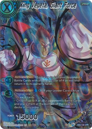 King Vegeta, Giant Force (DB3-138) [Giant Force] | North Valley Games