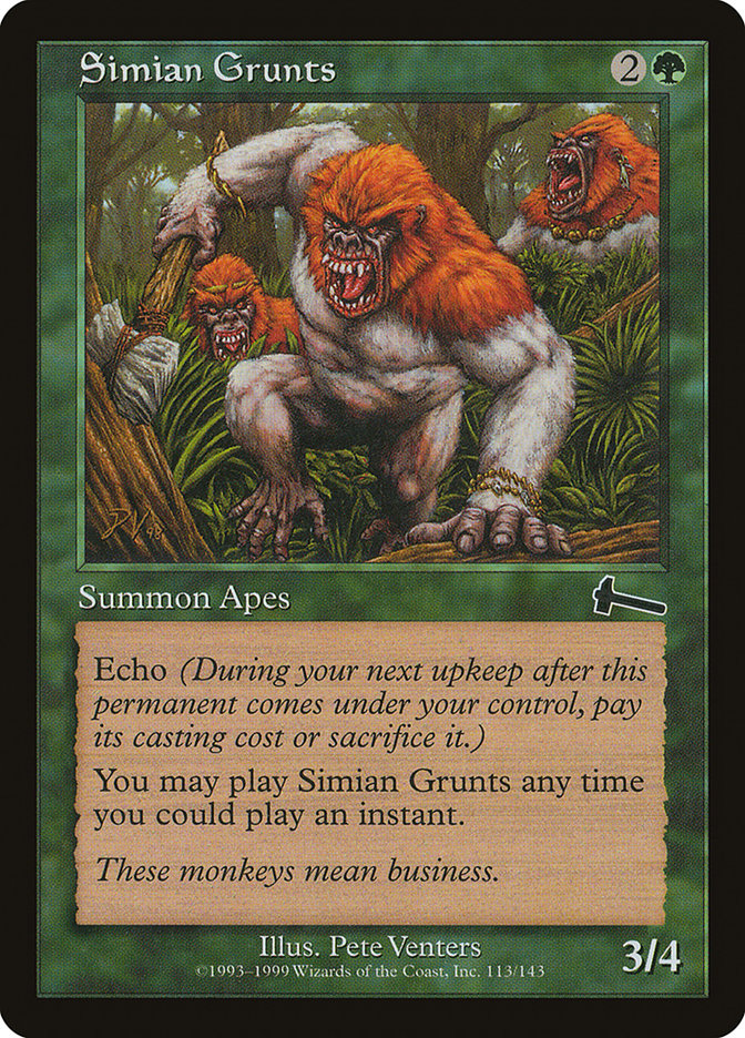 Simian Grunts [Urza's Legacy] | North Valley Games