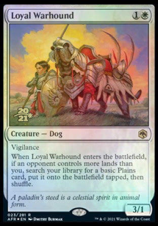 Loyal Warhound [Dungeons & Dragons: Adventures in the Forgotten Realms Prerelease Promos] | North Valley Games