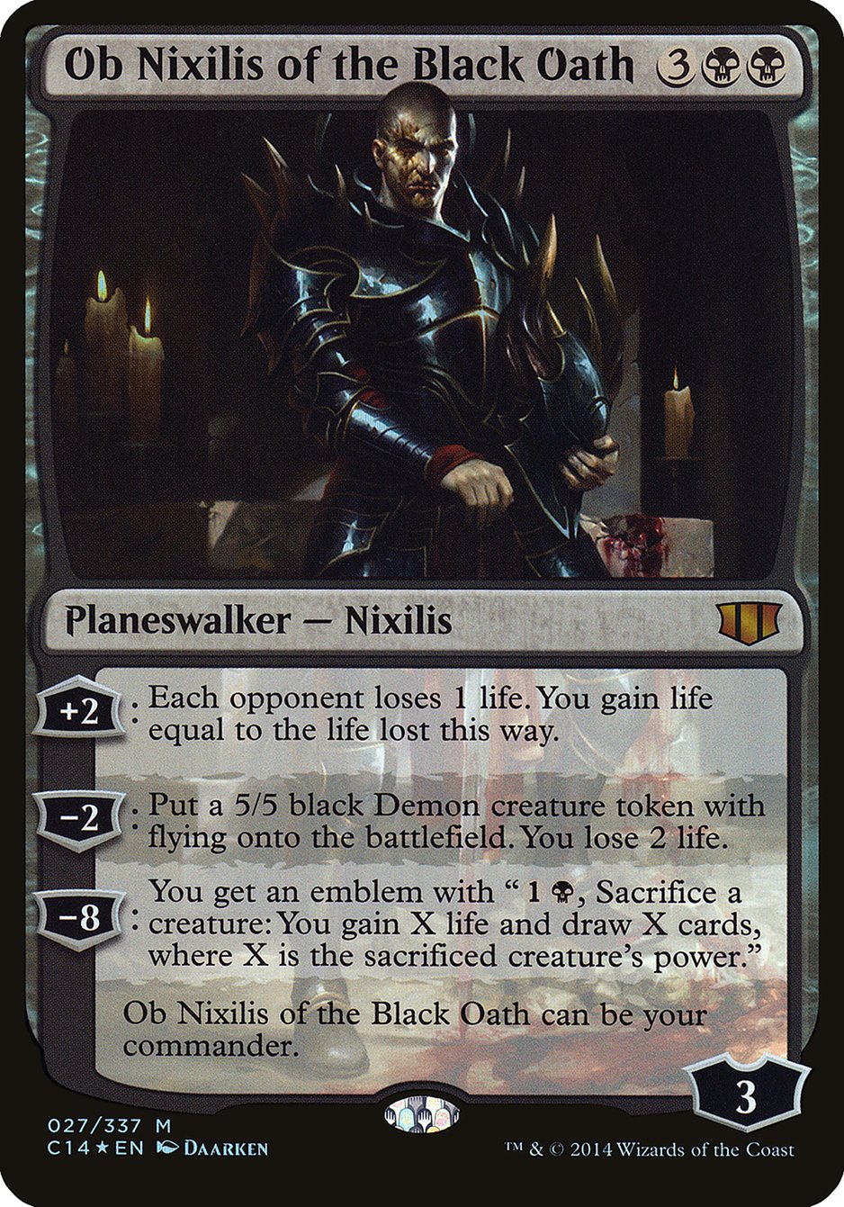 Ob Nixilis of the Black Oath (Oversized) [Commander 2014 Oversized] | North Valley Games