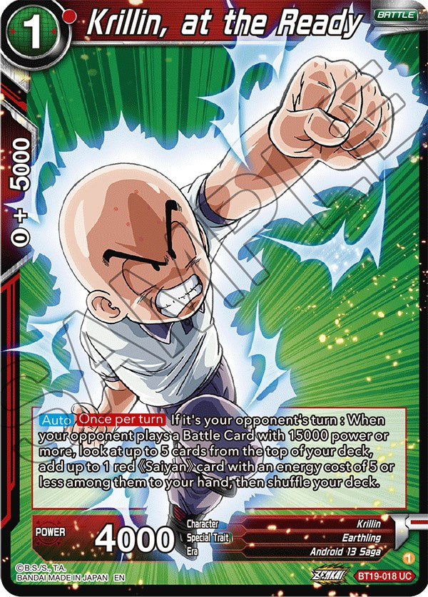 Krillin, at the Ready (BT19-018) [Fighter's Ambition] | North Valley Games