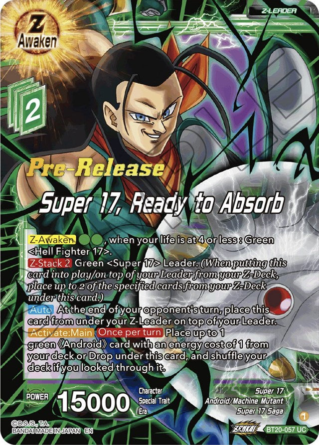 Super 17, Ready to Absorb (BT20-057) [Power Absorbed Prerelease Promos] | North Valley Games