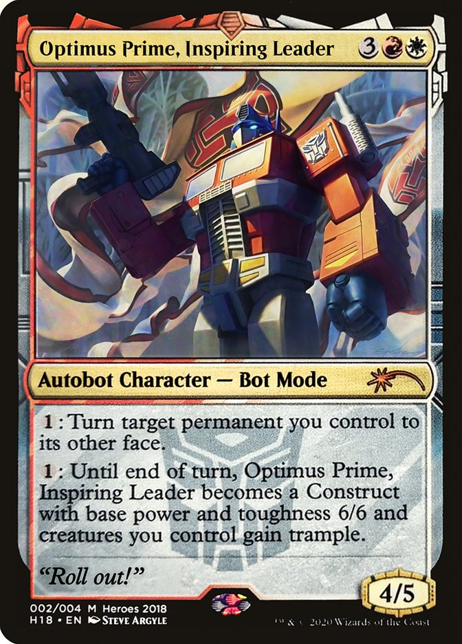 Optimus Prime, Inspiring Leader [Heroes of the Realm 2018] | North Valley Games