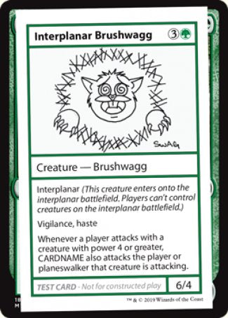 Interplanar Brushwagg (2021 Edition) [Mystery Booster Playtest Cards] | North Valley Games
