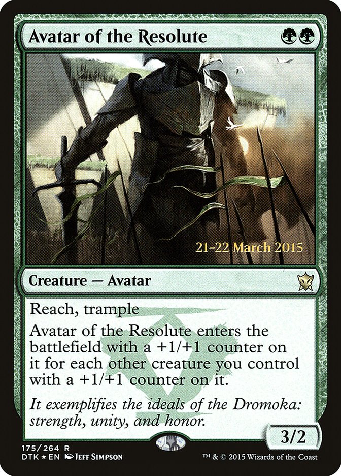 Avatar of the Resolute [Dragons of Tarkir Prerelease Promos] | North Valley Games