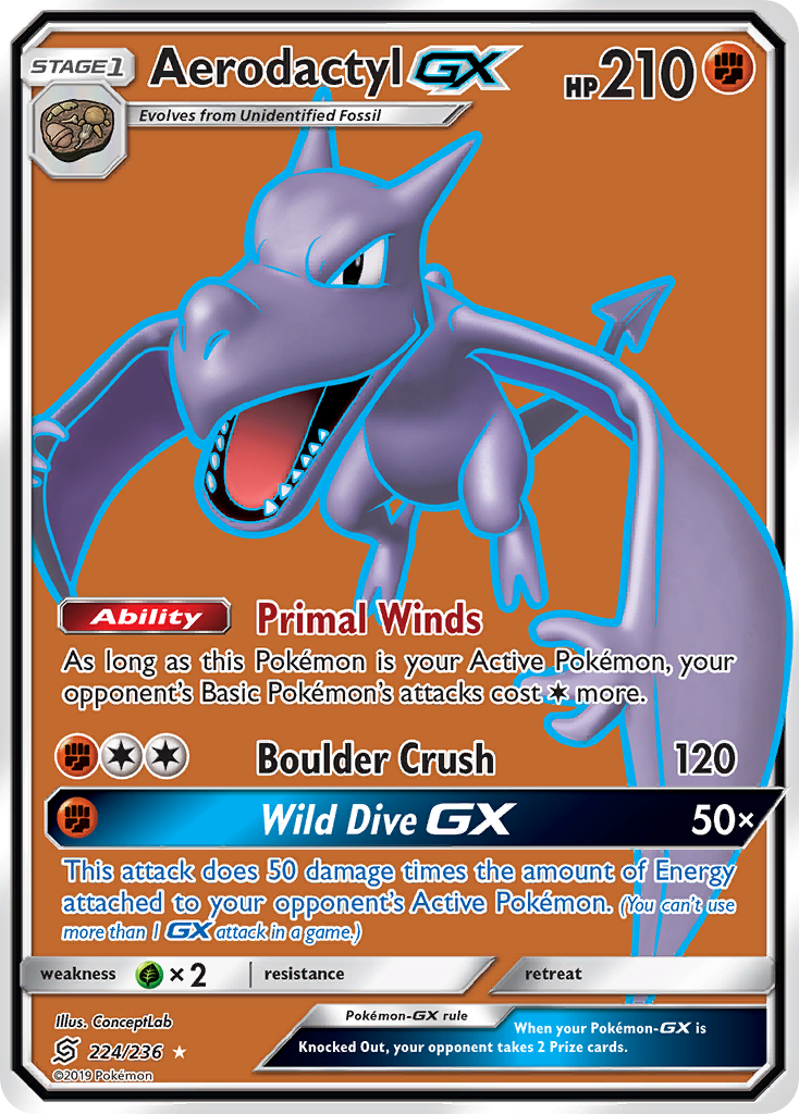 Aerodactyl GX (224/236) [Sun & Moon: Unified Minds] | North Valley Games