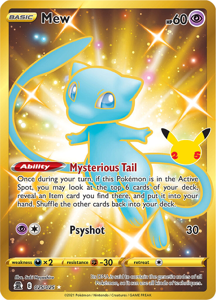Mew (025/025) (Gold) [Celebrations: 25th Anniversary] | North Valley Games