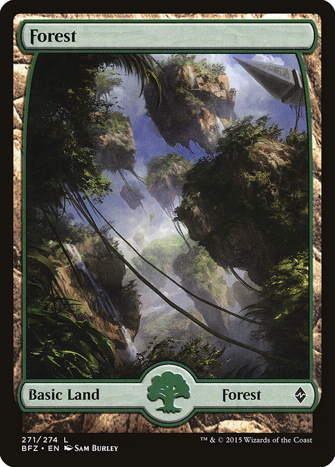 Forest (271) (Full Art) [Battle for Zendikar] | North Valley Games
