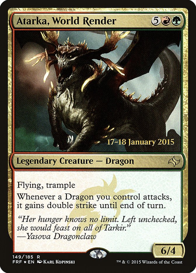 Atarka, World Render [Fate Reforged Prerelease Promos] | North Valley Games