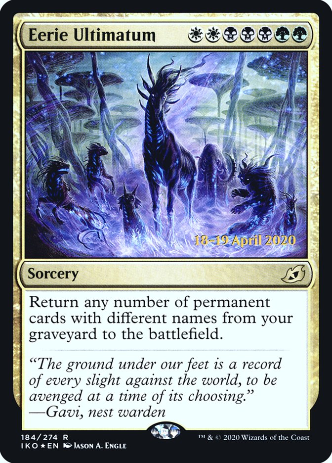 Eerie Ultimatum [Ikoria: Lair of Behemoths Prerelease Promos] | North Valley Games