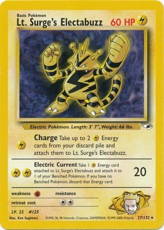 Lt. Surge's Electabuzz (27/132) [Gym Heroes Unlimited] | North Valley Games