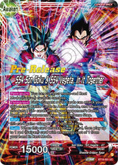 Son Goku & Vegeta // SS4 Son Goku & SS4 Vegeta, In It Together (BT18-001) [Dawn of the Z-Legends Prerelease Promos] | North Valley Games