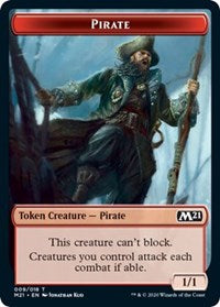 Pirate // Treasure Double-Sided Token [Core Set 2021 Tokens] | North Valley Games