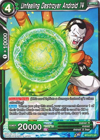 Unfeeling Destroyer Android 14 (BT3-071) [Cross Worlds] | North Valley Games