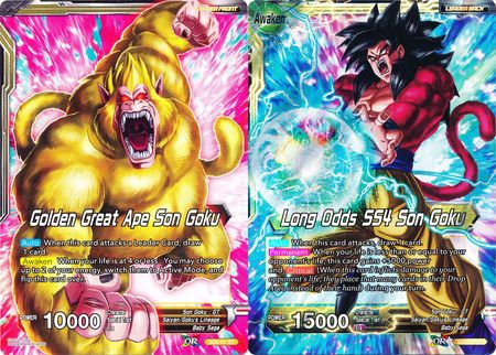 Golden Great Ape Son Goku // Long Odds SS4 Son Goku (SD5-01) [Oversized Cards] | North Valley Games