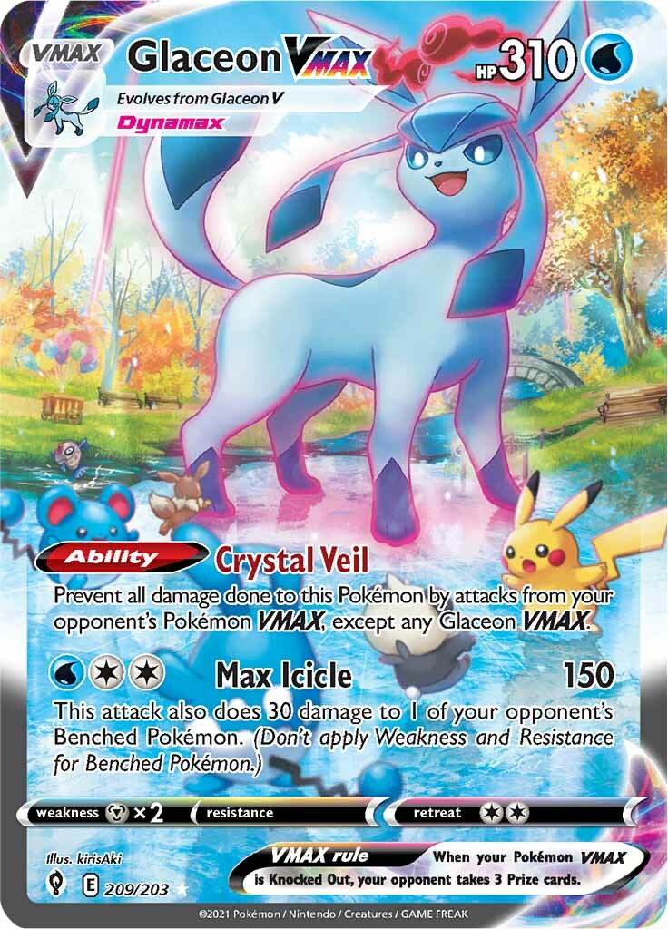Glaceon VMAX (209/203) [Sword & Shield: Evolving Skies] | North Valley Games