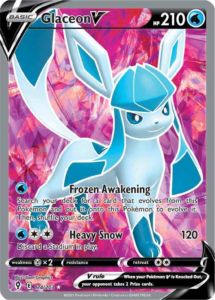 Glaceon V (174/203) [Sword & Shield: Evolving Skies] | North Valley Games