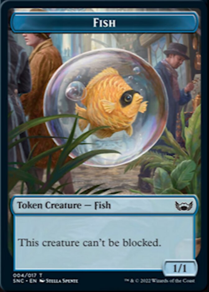 Fish // Citizen Double-Sided Token [Streets of New Capenna Tokens] | North Valley Games