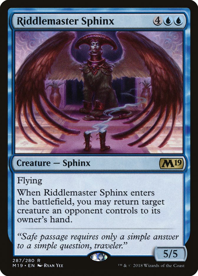 Riddlemaster Sphinx [Core Set 2019] | North Valley Games