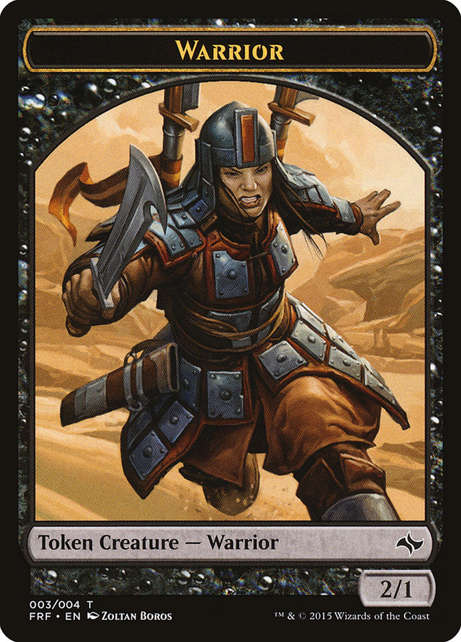 Warrior Token [Fate Reforged Tokens] | North Valley Games