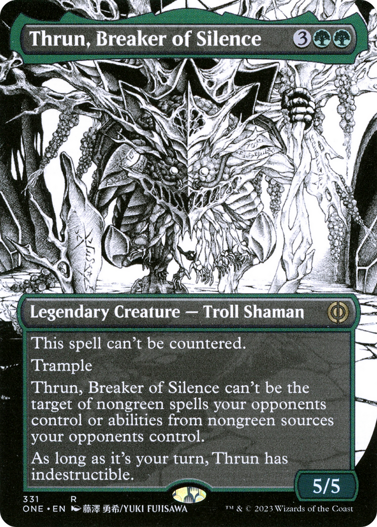 Thrun, Breaker of Silence (Borderless Manga) [Phyrexia: All Will Be One] | North Valley Games