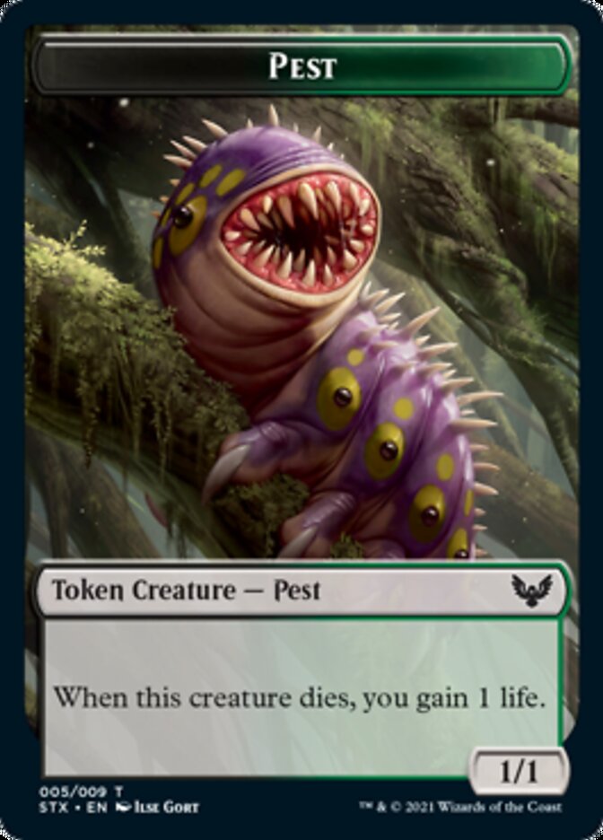 Food // Pest Double-Sided Token [Commander 2021 Tokens] | North Valley Games