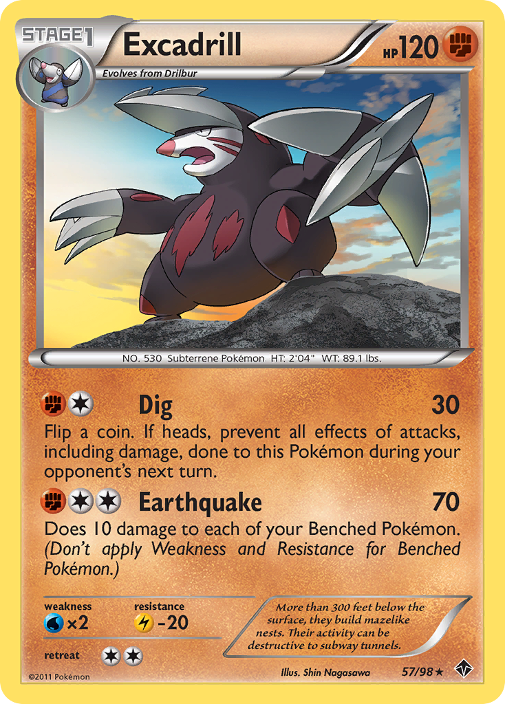 Excadrill (57/98) [Black & White: Emerging Powers] | North Valley Games