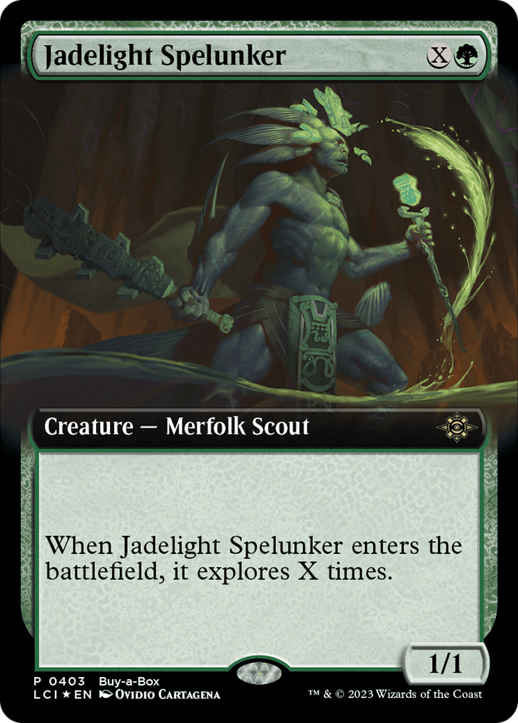 Jadelight Spelunker (Extended Art) (Buy-A-Box) [The Lost Caverns of Ixalan Promos] | North Valley Games