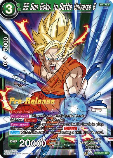 SS Son Goku, to Battle Universe 6 (BT16-051) [Realm of the Gods Prerelease Promos] | North Valley Games