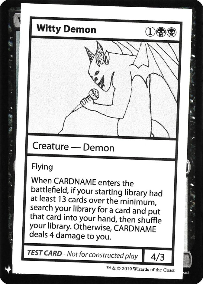 Witty Demon [Mystery Booster Playtest Cards] | North Valley Games