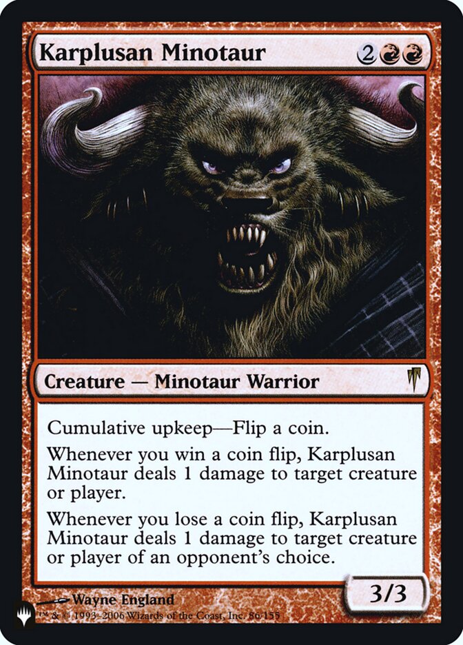 Karplusan Minotaur [Secret Lair: Heads I Win, Tails You Lose] | North Valley Games