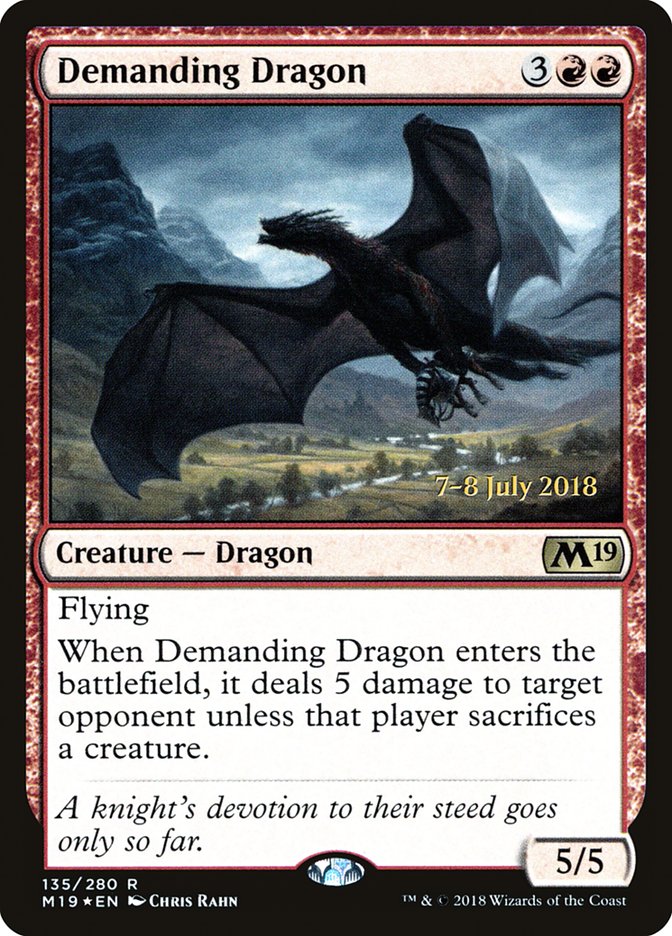 Demanding Dragon [Core Set 2019 Prerelease Promos] | North Valley Games