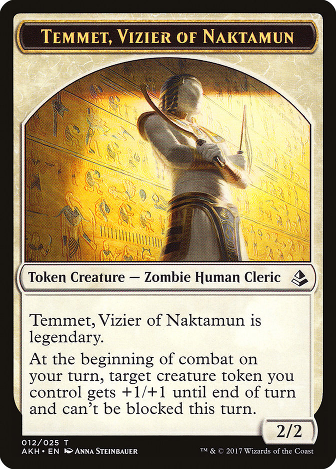 Temmet, Vizier of Naktamun Token [Amonkhet Tokens] | North Valley Games