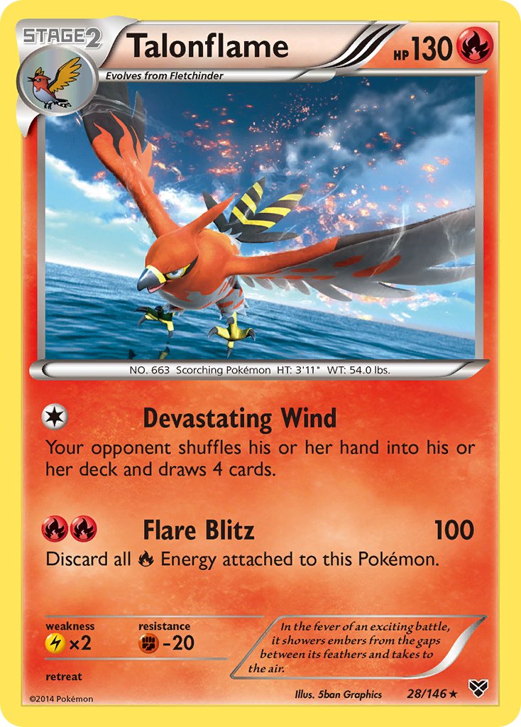 Talonflame (28/146) (Cosmos Holo) (Blister Exclusive) [XY: Base Set] | North Valley Games