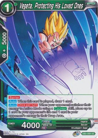 Vegeta, Protecting His Loved Ones (DB3-059) [Giant Force] | North Valley Games