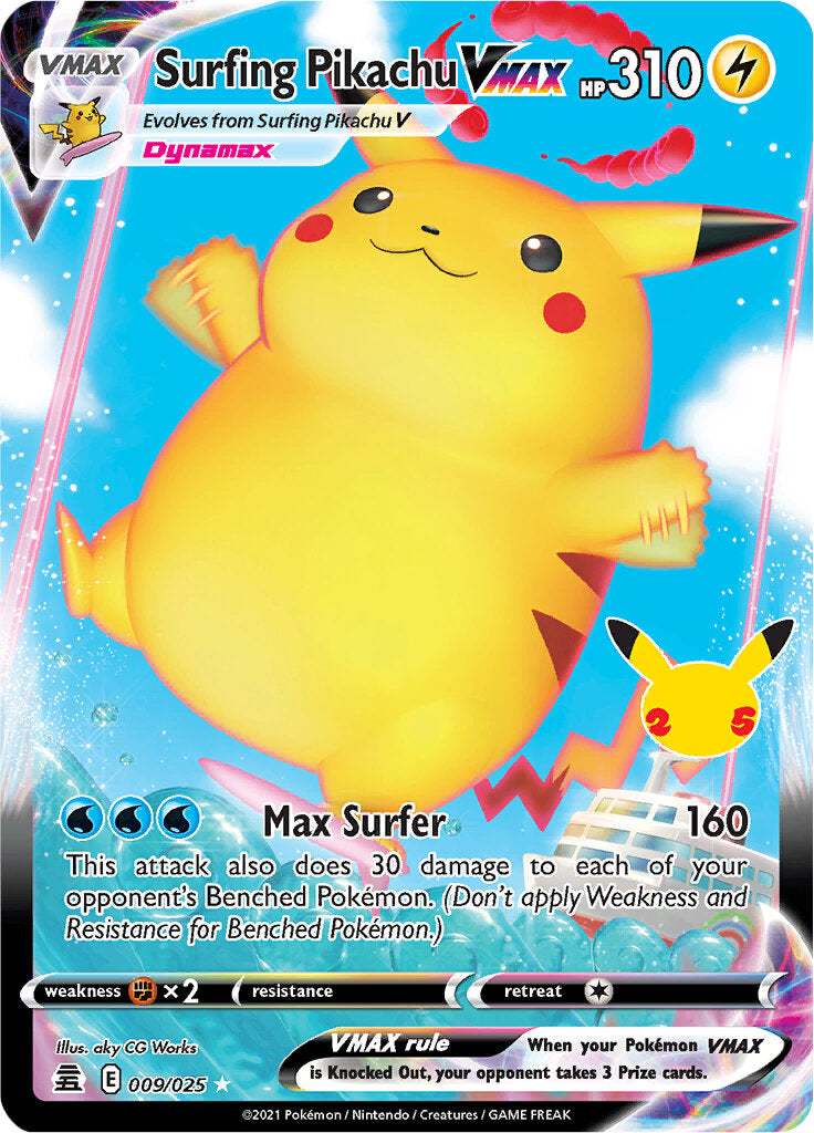 Surfing Pikachu VMAX (009/025) [Celebrations: 25th Anniversary] | North Valley Games