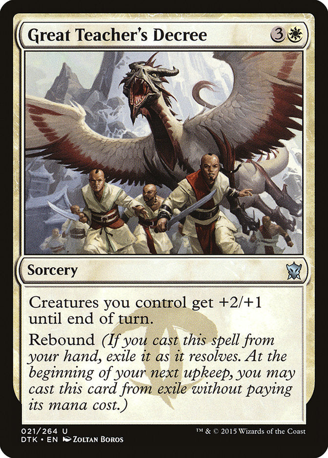 Great Teacher's Decree [Dragons of Tarkir] | North Valley Games