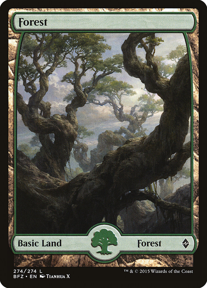 Forest (274) (Full Art) [Battle for Zendikar] | North Valley Games
