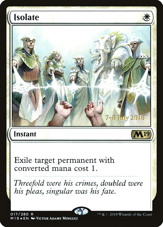 Isolate [Core Set 2019 Prerelease Promos] | North Valley Games