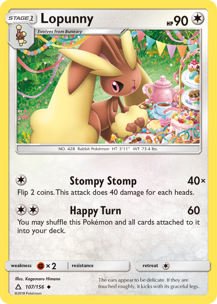 Lopunny (107/156) [Sun & Moon: Ultra Prism] | North Valley Games