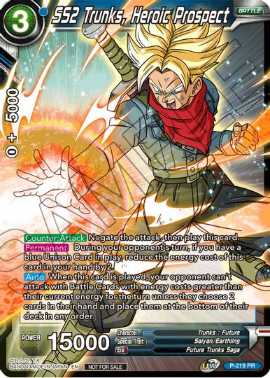 SS2 Trunks, Heroic Prospect (Event Pack 08) (P-219) [Tournament Promotion Cards] | North Valley Games