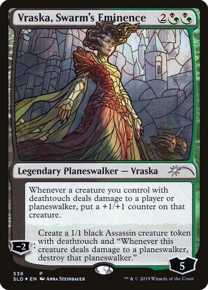 Vraska, Swarm's Eminence (Stained Glass) [Secret Lair Drop Promos] | North Valley Games