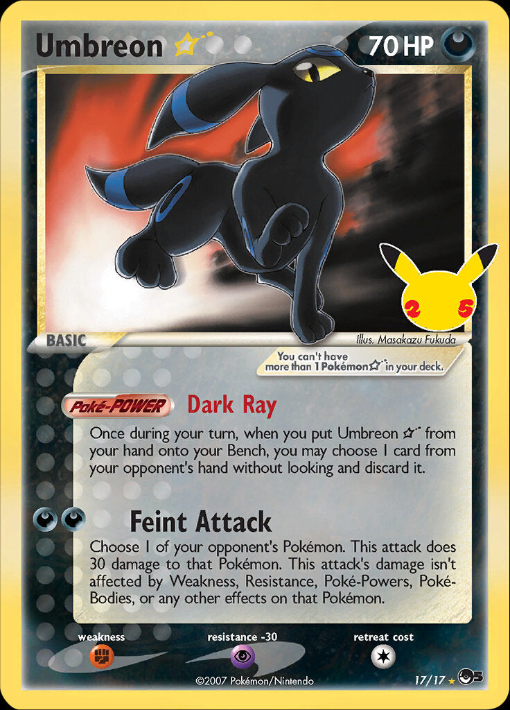 Umbreon (17/17) (Star) [Celebrations: 25th Anniversary - Classic Collection] | North Valley Games