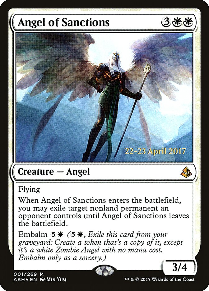 Angel of Sanctions [Amonkhet Prerelease Promos] | North Valley Games