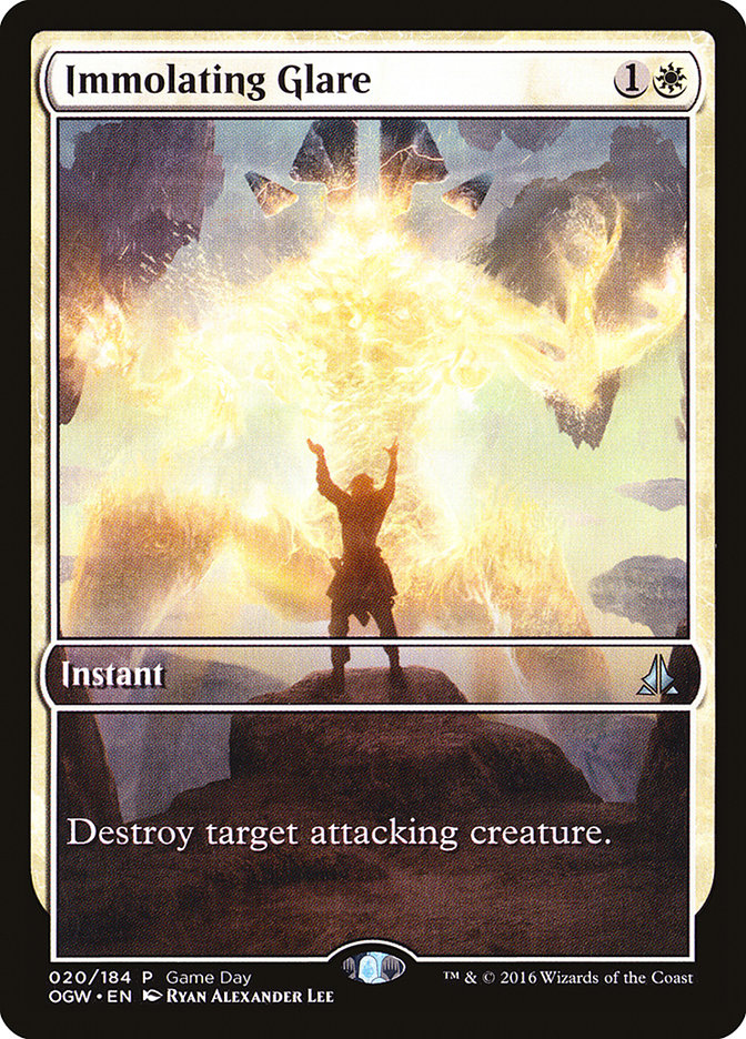 Immolating Glare (Game Day) (Extended Art) [Oath of the Gatewatch Promos] | North Valley Games