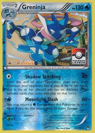 Greninja (40/122) (League Promo 4th Place) [XY: BREAKpoint] | North Valley Games