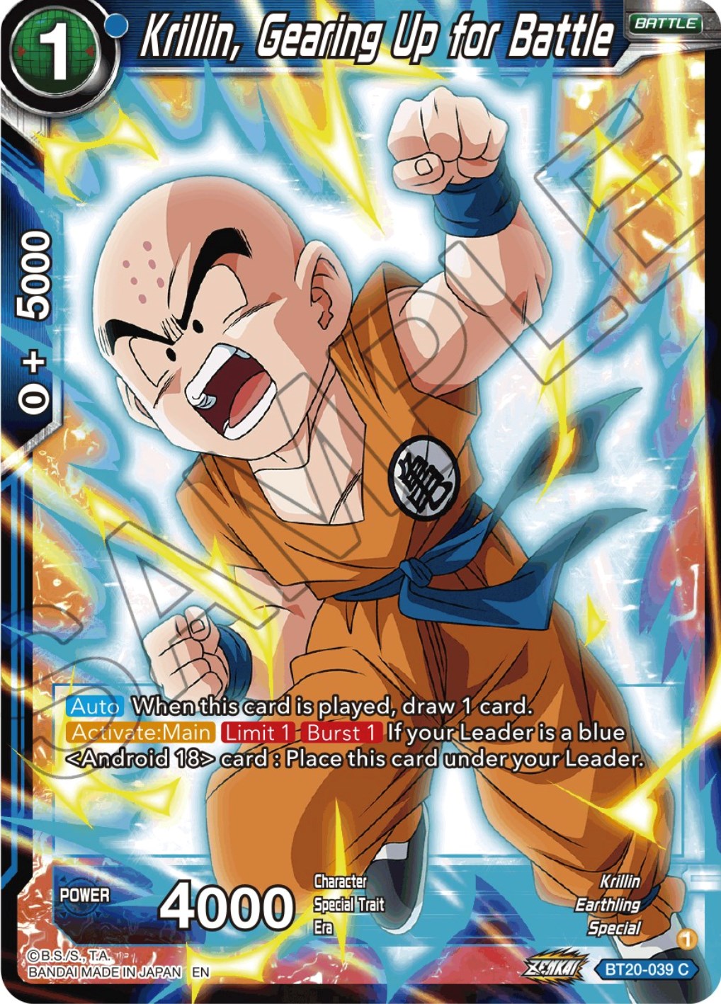 Krillin, Gearing Up for Battle (BT20-039) [Power Absorbed] | North Valley Games