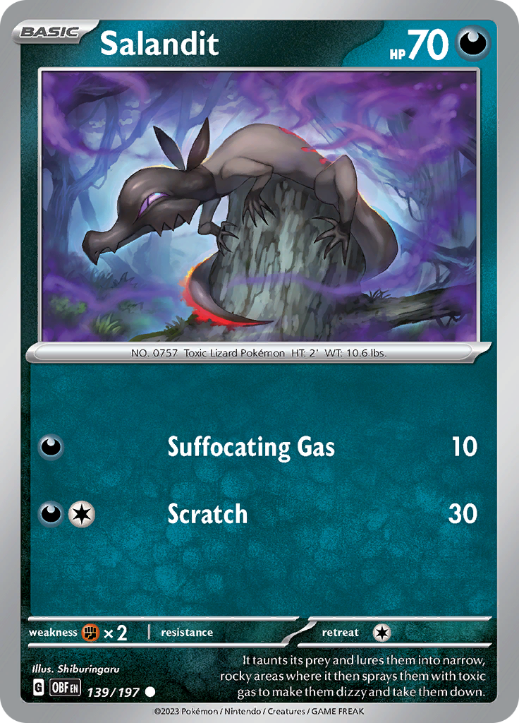 Salandit (139/197) [Scarlet & Violet: Obsidian Flames] | North Valley Games