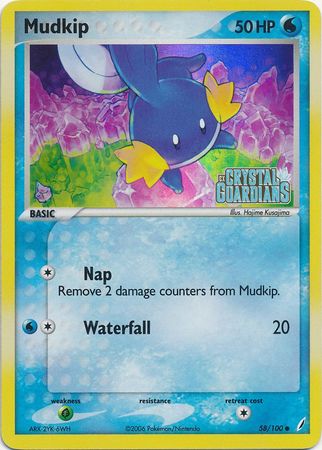 Mudkip (58/100) (Stamped) [EX: Crystal Guardians] | North Valley Games