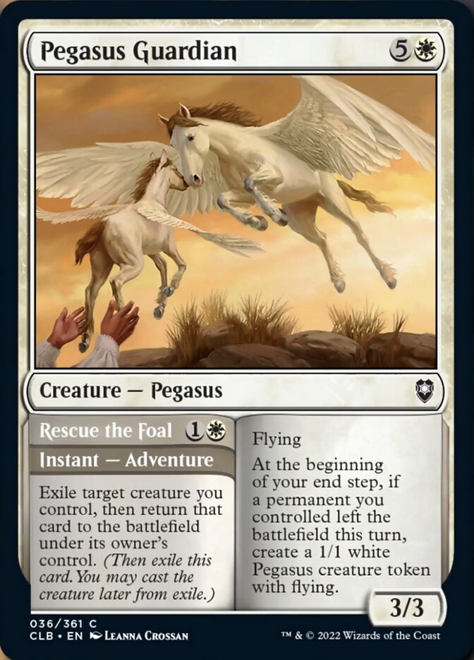 Pegasus Guardian // Rescue the Foal [Commander Legends: Battle for Baldur's Gate] | North Valley Games